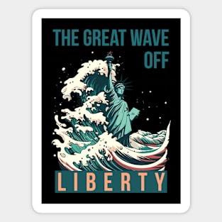 The Great Wave Off Liberty Magnet